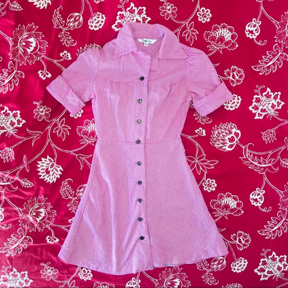 Roberta Oaks Dresses & Skirts - Roberta Oaks Pink Houndstooth Dress